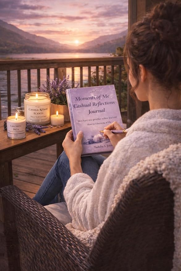 Moments of Me® 4-Week Ritual Reset Box | Luxury Self-Care Gift Set with Journal, Pen, 4 Candles & 4 Bath Salt Soaks | Mindfulness, Relaxation & Stress Relief Kit
