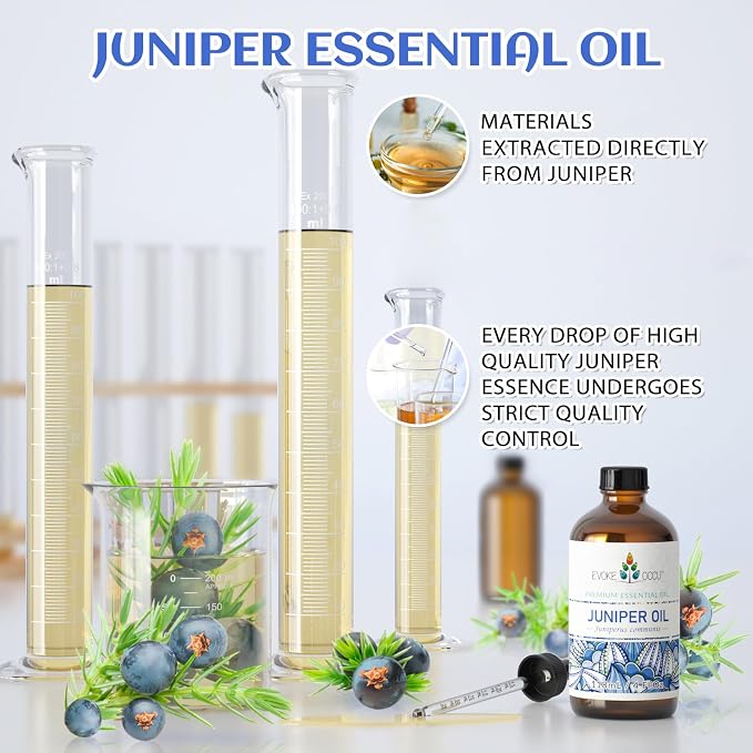 EVOKE OCCU Juniper Berry Essential Oil for Relaxation Clean Massage, Add to Diffuser and lotions - 4 Fl Oz