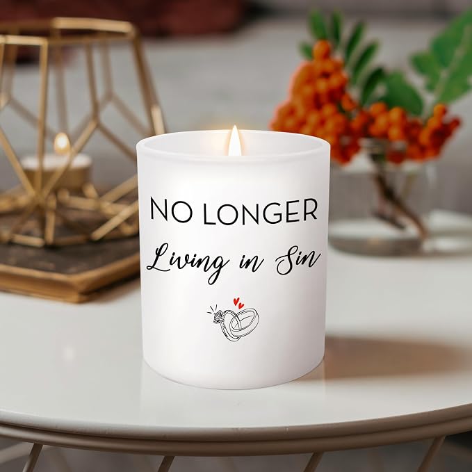 GAUDORA Engagement Gifts for Couples - Long Lasting Vanilla Lavender Candle 10 oz - Funny Wedding Gifts for Newly Engaged Couples, Bridal Gift for Women, Bridal Shower Gift Ideas