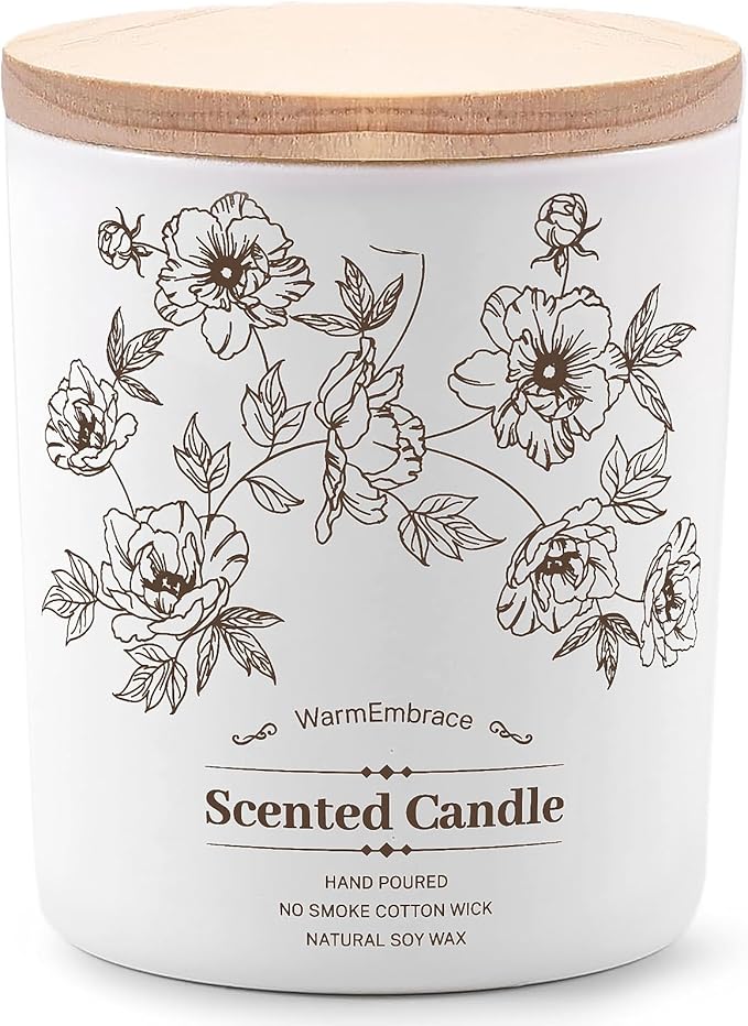 Deluxe Scented Candle for Women & Men, Lavender Soy Wax Candle, 8 Oz Jar Candle for Home, Scented-60 Hour Long Lasting Burning, Suitable Present for Thanksgiving, Christmas & Birthday