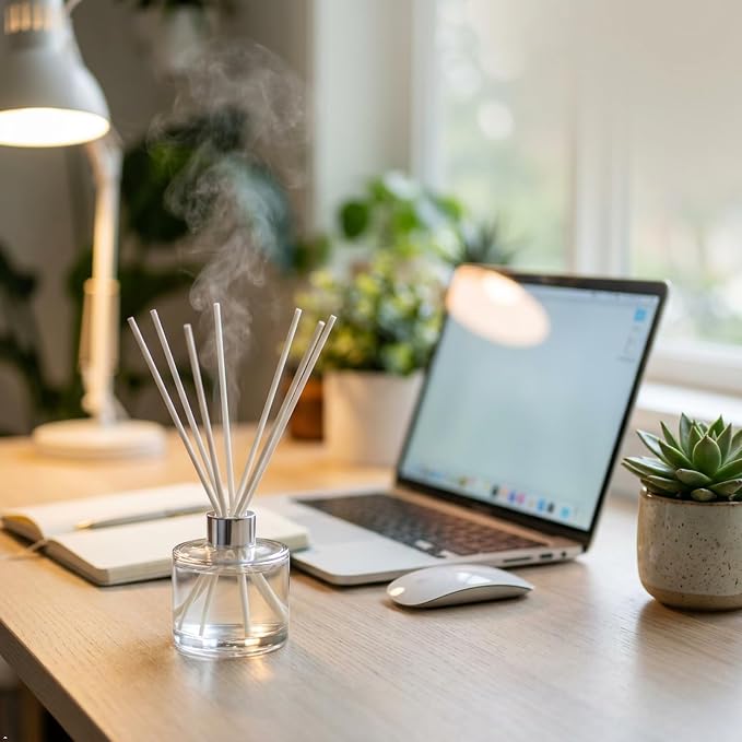 130Pcs Reed Diffuser Sticks-7.5Inch/3mm White Fiber Diffuser Sticks Essential Oil Aroma Diffuser Reeds Aroma Fragrance Refills (3mm X 19cm (130pcs))