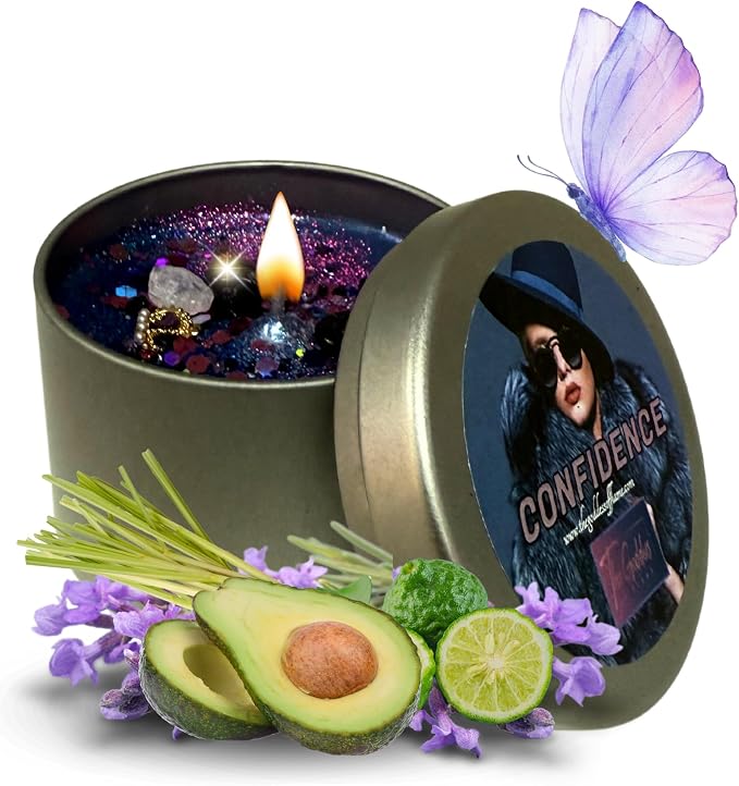 – Confidence Candle | Ritual Spell Candle for Empowerment, Courage & Strength | Hoodoo, Wiccan, Pagan, Conjure (Small 4oz)