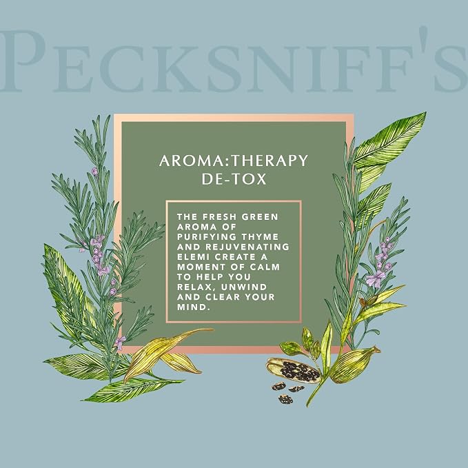 Pecksniff's De-tox Luxury Scented Candle | 1 Wick, 100 g/3.5 oz