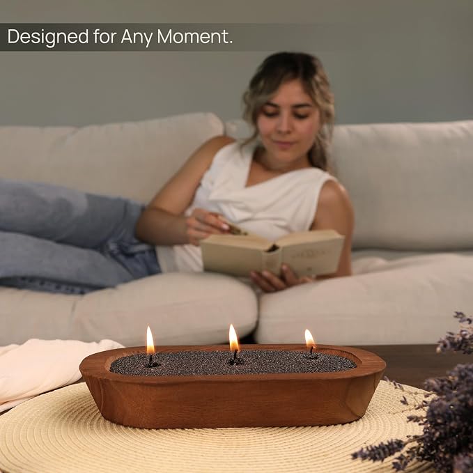 Tula Pearled Candle – 18 oz Pearled Candles Sand and 20 Wicks Kit – Plant-Based Pearled Wax – No Paraffin and Pet-Friendly – Unscented Refillable Candle Pearls – Long-Lasting Black Sand Refill