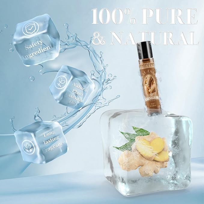 Ginger Essential Oil 10ML - 100% Pure and Natural Therapeutic Grade Oils for Aromatherapy Diffuser - 0.34 Fl Oz/Ginger
