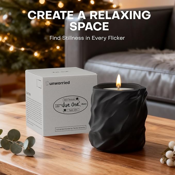 Scented Candles for Home, Natural Soy Wax Candles, Cement Jar Luxury Aromatherapy Candles for Stress Relief, Highly Scented Housewarming Gifts for Women and Men (Midsummer Night Fragrance)