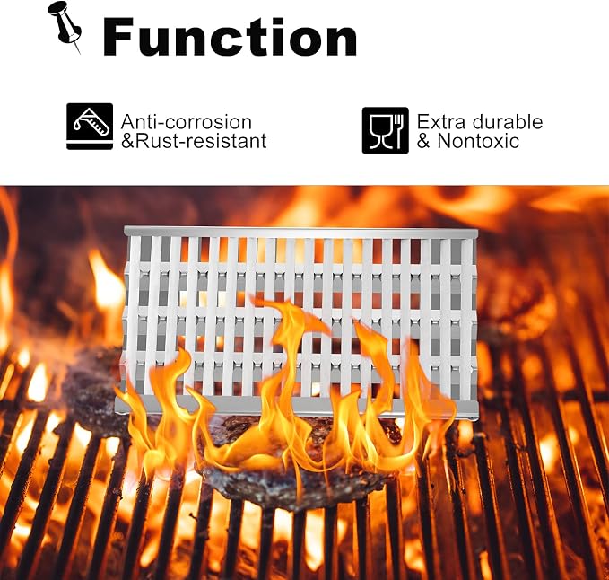 18 5/8" x 9 7/8" Stainless Steel Grill Heat Plates Shield Flame Tamer Ceramic Rod Complete DCS Radiant Tray BBQ Gas Grill Replacement Parts for 27DBQR, 27DBR, BGA48-BQARL, 36EBQAR, 48DBQ