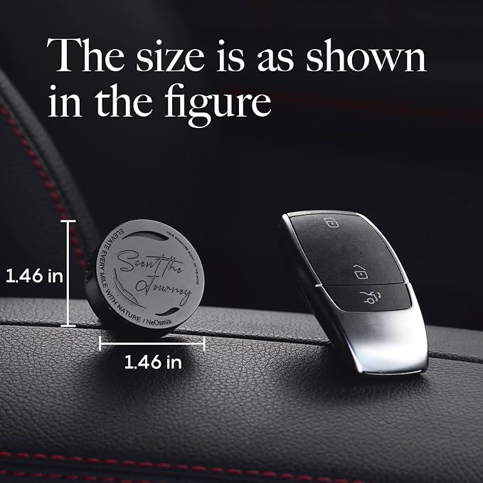 Car Air Freshener Vent Clip, 5 Pack Refills, Essential Oil Car Diffuser (1 Metal Clip + 5 Fragrance Pads), Long Lasting 80 Days, Easy to Clip on Vent, black, Gardenia Jasmine