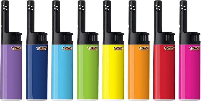 BIC EZ Reach Lighter, Assorted Colors, 40-Count Tray (Colors Will Vary), Great for Candle Lighting