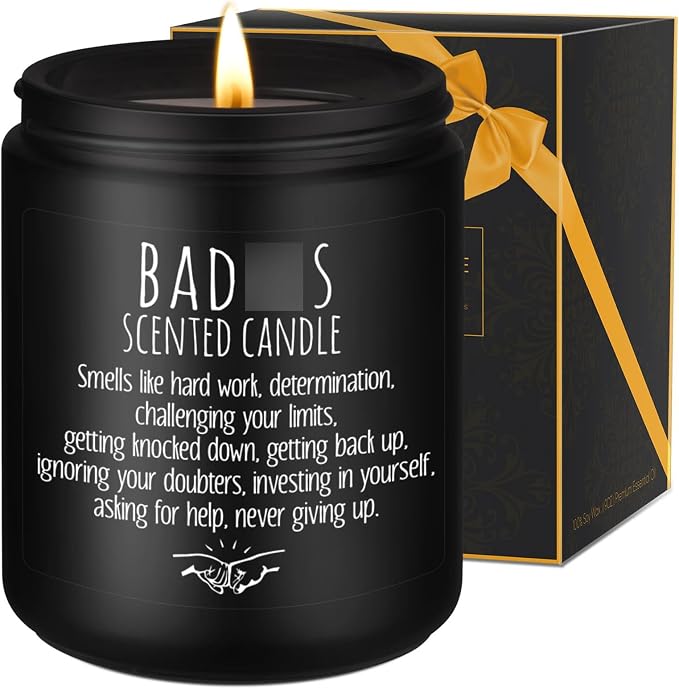 LEADO Scented Candle, Congratulations Gifts, Inspirational Candles for Women, Men, Friend - New Job, Promotion, Sobriety Gifts - Funny Graduation, Proud of You, Sober, You Did It, Motivational Ideas