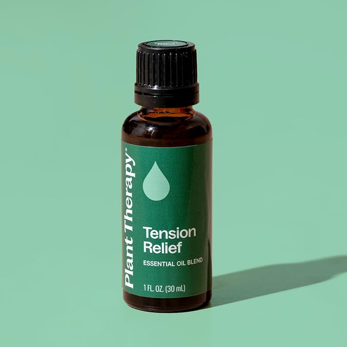 Plant Therapy Tension Relief Essential Oil Blend 30 mL (1 oz) 100% Pure, Undiluted, Tension Headache Relief