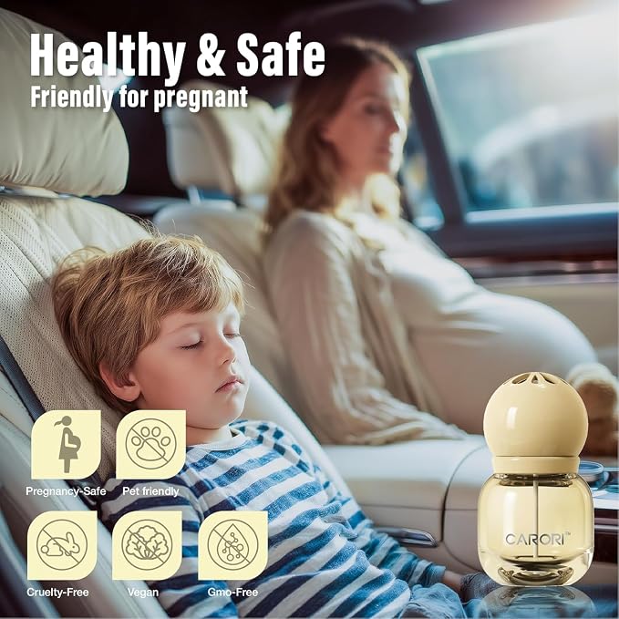 Carori Cute Car Air Freshener 2 Pack, Lightbulb-Shaped Car Fresheners, Automotive Vent Clip, Long Lasting Scent, Essential Oils, Cute Car Accessories for Women, Vanilla Scent