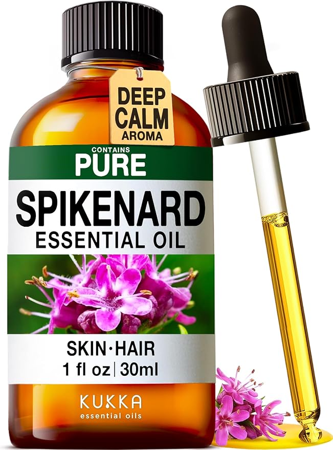 100% Pure Spikenard Oil - 1 Fl Oz Spikenard Essential Oil for Hair, Skin, Diffuser, Aromatherapy & DIY Soap Making Scent