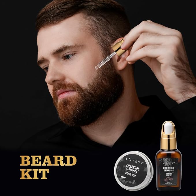 Fathers Day Gifts for Men - Bath and Beard Gift Set for Men, Bath & Body Care Kit for Him with Travel Bag | Gifts for Valentines Day, Christmas, Birthday, Spa Kit Travel Bag Gift for Dad