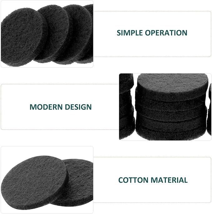 GLEAVI Aromatherapy Diffuser Refill Pads 100Pcs Cotton Essential Oil Diffuser Pads 0.86X0.86X0.11In for Car Vent Clip Necklace Air Freshener Replacement
