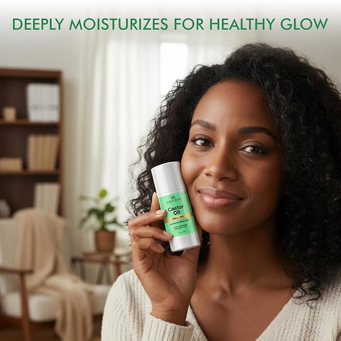 Botanic Hearth Castor Oil Roll On | For Hair, Brows, Lashes & Skin | Hydrating Scalp & Body Oil | Travel-Friendly Roller | Plant-Based Formula | No Parabens or Mineral Oil | 1.7 fl oz