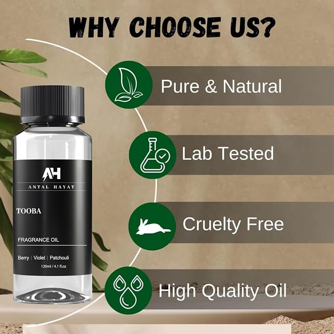 Hotel Scents Tooba Diffuser Oil 120ml - Inspired by La Vie Est Belle Perfume - Berry, Patchouli, Violet - Luxury Essential Oil for Home Scents - Premium Fragrance for Waterless & Ultrasonic Diffusers