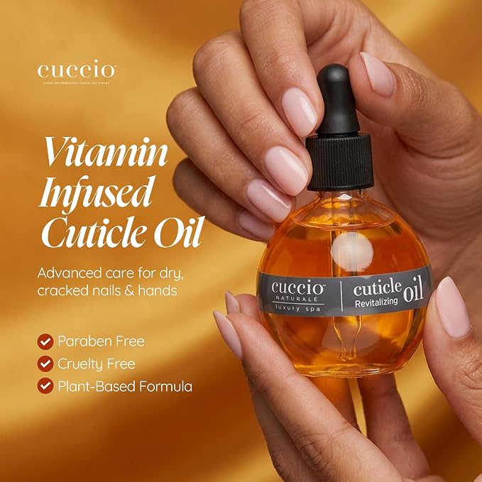 Cuccio Naturale Mango & Bergamot Revitalizing Cuticle Oil, Lightweight Fast-Absorbing Hydrating Nail & Cuticle Conditioner, Cold-Pressed Oils + Vitamin E, 2.30 Fl Oz