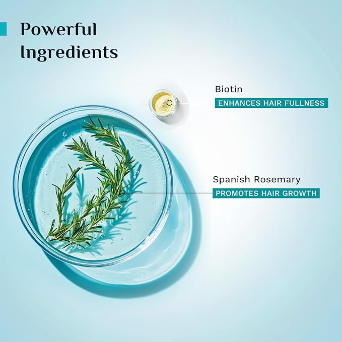 Pilgrim Rosemary & Biotin Hair Oil to Control Hair Fall & Strengthens Hair | Rosemary essential oil for hair growth | Reduces Hairfall | For Women and Men | 100ml, 3.38 fl. oz.