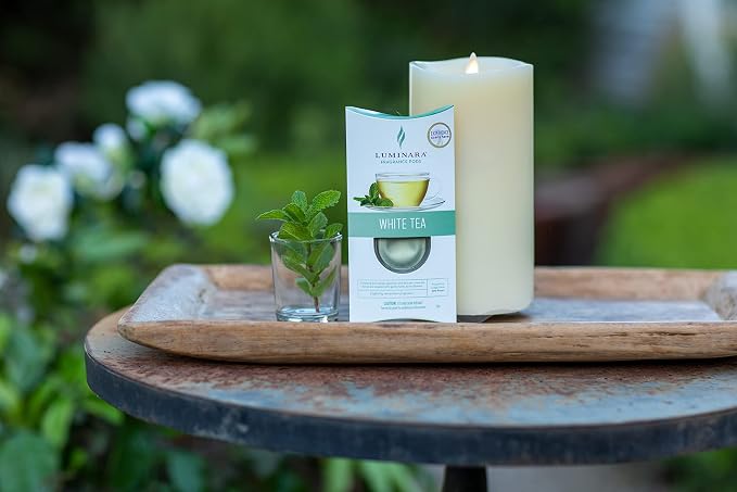 Luminara Fragrance Diffusing Pods - Set of 3 (White Tea) - Natural Home Scent Refills - Air Purifying Reed Diffuser Alternative for Room Ambiance