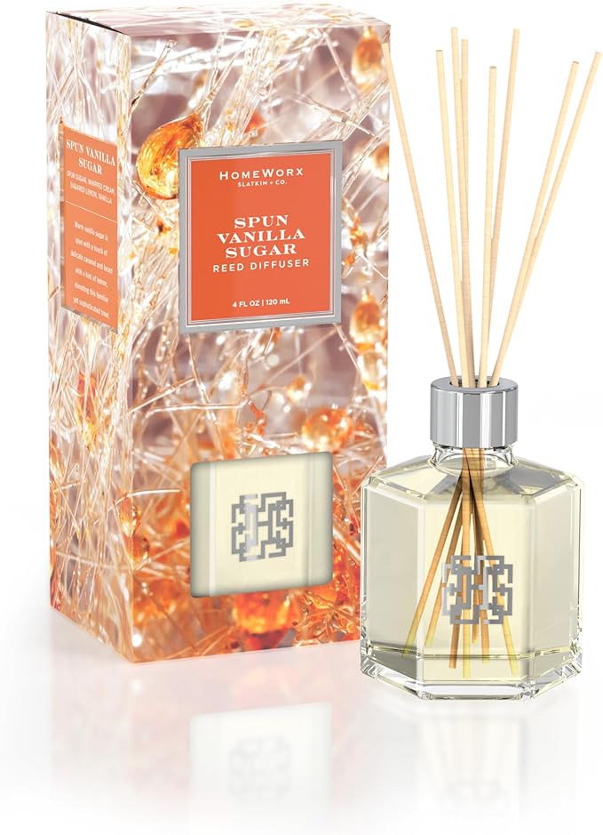 HomeWorx by SLATKIN + CO. Spun Vanilla Sugar Reed Stick Diffuser
