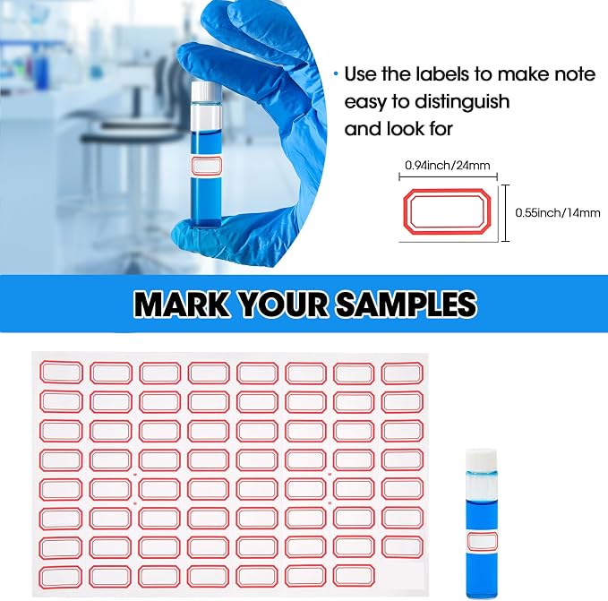 7ml Clear Glass Vials with Screw Caps and Plastic Stoppers, 2 Dram Small Liquid Sample Vial, Leak-Proof Vial, 12PCS(White Cap)
