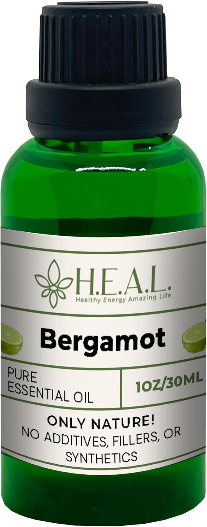 H.E.A.L. Bergamot Essential Oil – 100% Pure Steam Distilled Citrus Bergamot Aromatherapy Oil for Diffusers & DIY Blends 1oz