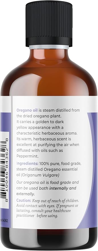 Viva Doria Oregano Essential Oil, 100% Pure, Natural Oregano Essential Oil, Undiluted, for Aromatherapy | Food Grade, 118 mL (4 Fluid Ounce)