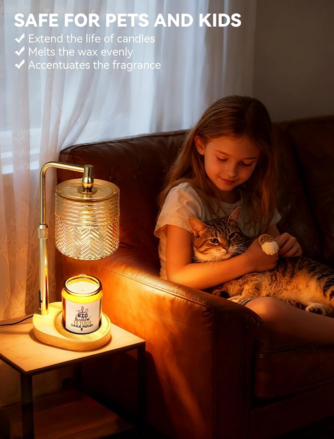 Candle Warmer Lamp with Timer, for Women Mom, House Warming Gifts New Home Decor, Wax Melt Warmer for Jar Candles