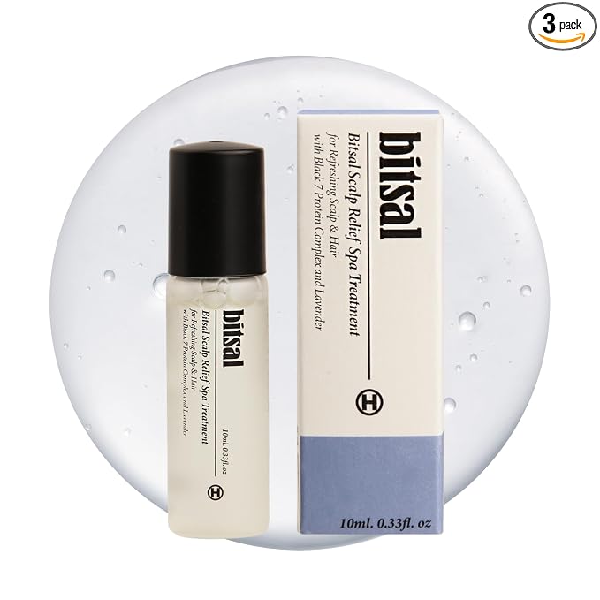 Scalp Serum Roll-On for Itchy & Thinning Hair: Instant Cooling Relief with Menthol & Lavender [Pack of 3] | Korean Scalp Care, Non-Sticky, Portable, Clinically Tested