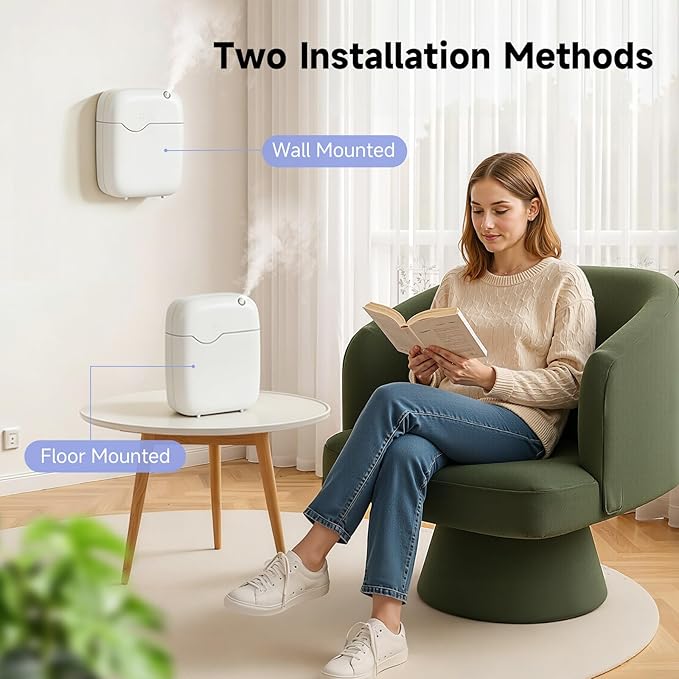 Waterless Essential Oil Diffuser - 3000 Sq.Ft Coverage, Whole-House Scent Diffuser Machine for Aromatherapy, 400ml Capacity, App Control Cold Air Oil Diffusers for Home Hotel Large Room Office Gifts