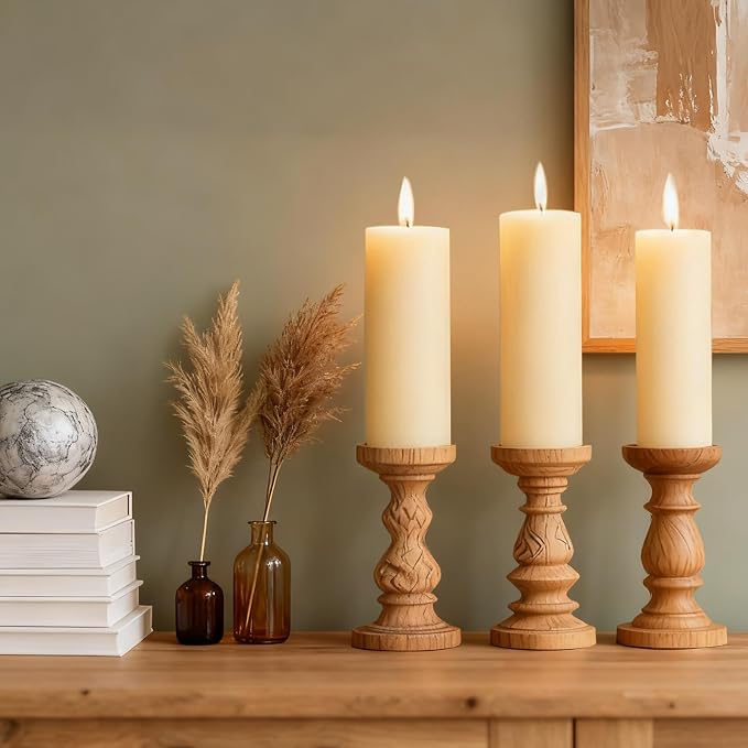 2.8x8 Inch 100 Hours Ivory Pillar Candles, 6 Pack, Long Burning Unscented Tall Pillar Candles, Large Candle for Holiday Decor, Home Decor, Emergency and Events,Dripless & Smokeless