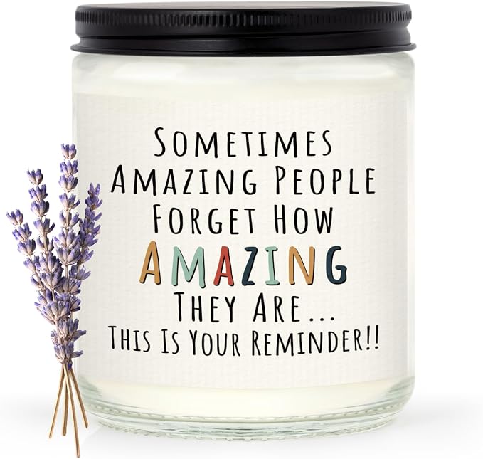 Craftique Gifts for Women, Birthday Gifts for Women- You're Amazing Candle- Friendship/Thank You/Inspirational Gift for Woman Her Friend Teacher Mom Girlfriend Sister Bestie Lavender