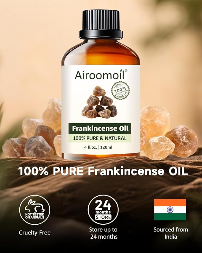 Frankincense Essential Oil 4 fl oz – 100% Pure for Diffuser, Large Value Size for Everyday Home Aromatherapy, DIY Candles, Soap Making, Massage Dilution – Warm Resinous Scent