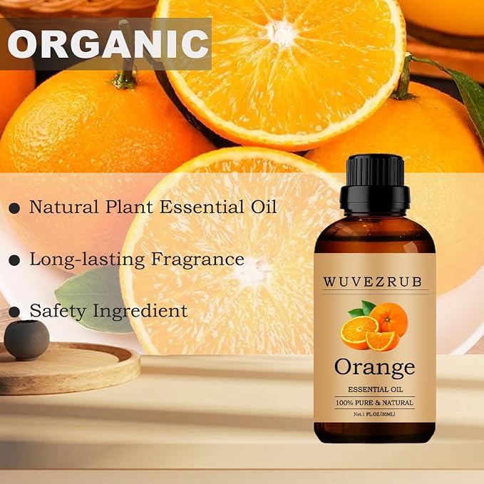 Orange Essential Oils, 30ML Pure and Natural Essential Oil for Aromatherapy Diffuser - Orange /1 Fl Oz