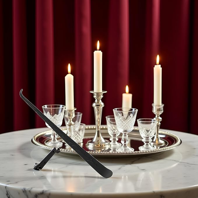 1Pc Black Candle Wick Dipper Snuffer Trimmer Candle Accessories, for Home Wedding Polished Stainless Steel Wick Cutter Accessories