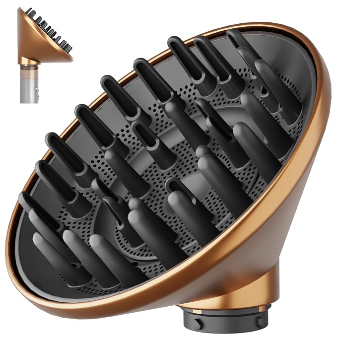 Upgraded 6IN Diffuser Attachment for Dyson Airwrap Styler HS01 HS05 HS08, Hair Diffuser Nozzle for Fast Drying and Styling Wave Curly Thick Hair