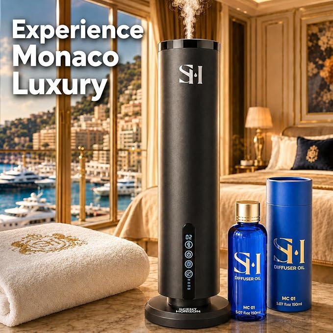 Inspired by 6-Star Hotel Monaco MC01 Hotel Scent Diffuser Oil | 5.07 Fl oz (150 ml) - Waterless Diffuser Oil Refill & Highly Concentrated Fragrance Oil, Diffuser Oil Scents, Hotel Oil Diffuser