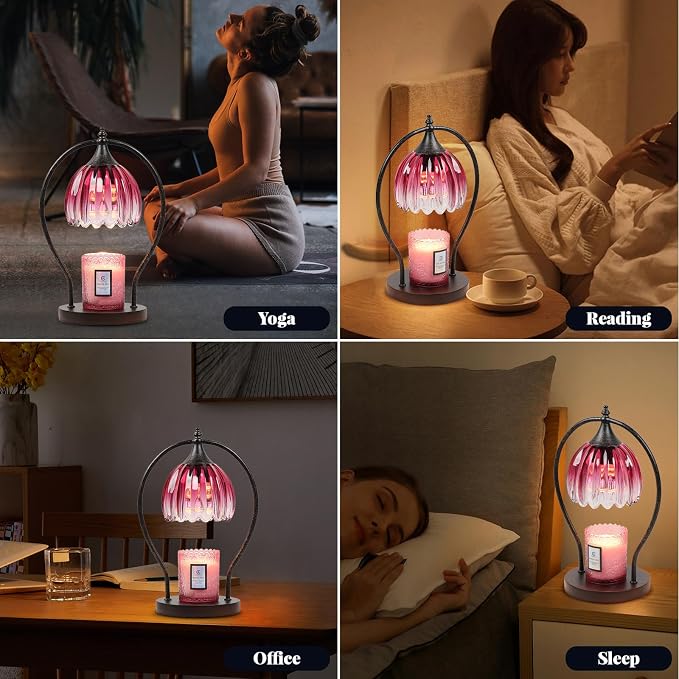GOODBUY Candle Warmer Lamp, Dimmable Candle Warmer with Timer, Vintage Candle Wax Warmer for Jar Candles House Warming Gifts New Home, Birthday Gifts for Mom Women, Home Decor for Bedroom Living Room
