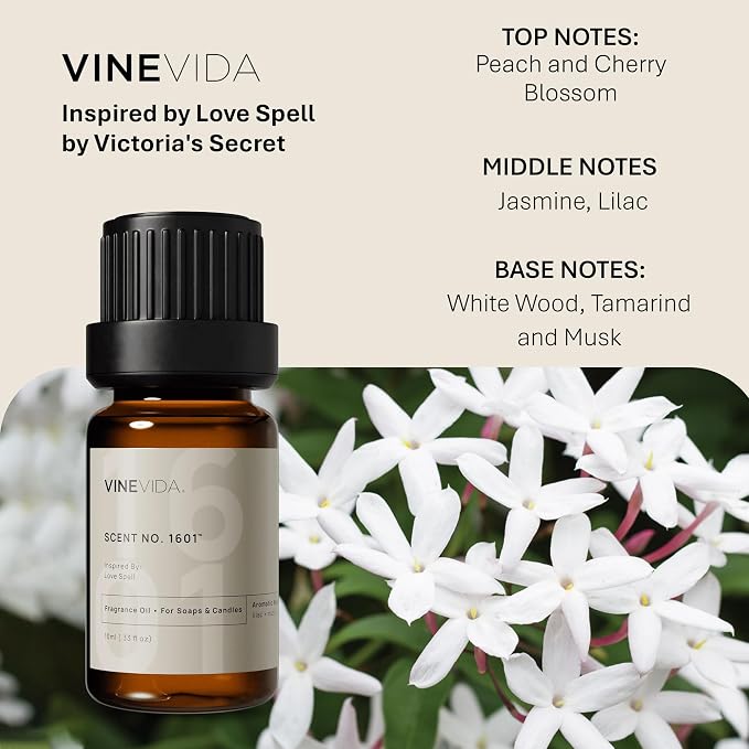 VINEVIDA [0.33oz] Scent No.1601 Fragrance Oil - Made in USA Candle Scents for Candle Making - Fragrance Oil - Scents for Soap Making