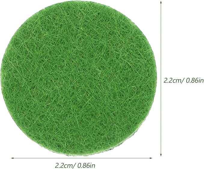 GLEAVI Diffuser Refill Pads：100pcs Essential Oil Diffuser Pad Cotton Replacement Pads for Diffuser Necklace Vent Clip Green