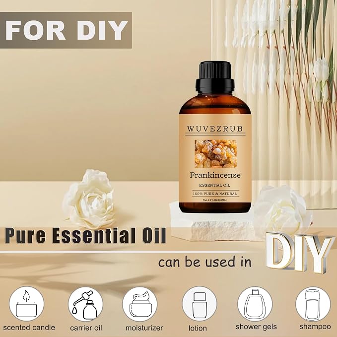Frankincense Essential Oils, 60ML Pure and Natural Essential Oil for Aromatherapy Diffuser - Frankincense / 2 Fl Oz