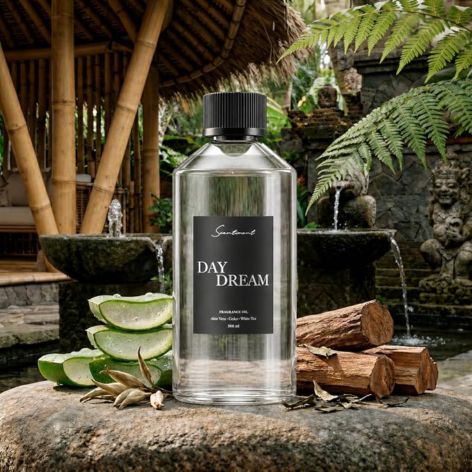 Scentiment Day Dream Diffuser Oil - Premium Hotel Scent with Notes of Aloe Vera, Cedar & White Tea Home Scent, Home Scent, Hotel Fragrance Oil Diffuser Refill - 16.91 fl oz (500 mL)