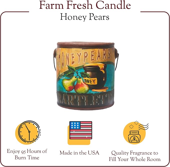 A CHEERFUL GIVER 95hr 20oz Scented Candle - Honey Pear Cider - Multi-Wick Glass Candle - Gifts For Men and Women