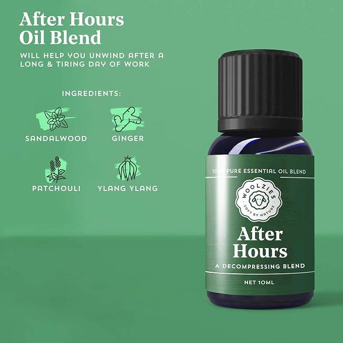Woolzies Work Buddy Essential Oil Blends Set of 3 for Diffuser, Massage or Topical Use | Incl 9-5 Energy, Creative Genius & After Hours | 10 ML