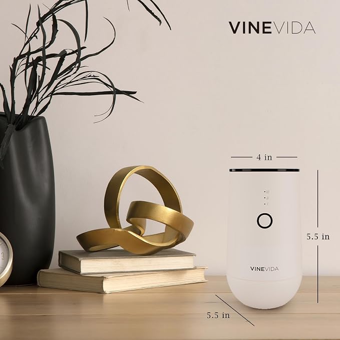 VINEVIDA Waterless Diffuser - Essential Oil Diffuser for Home - Beige Scent Diffuser for Home, Battery Operated Aromatherapy Diffuser - Car, Room Fragrance Air Diffuser