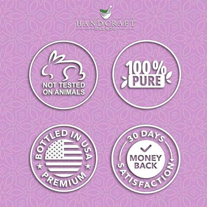 Handcraft Blends Calm & Focus Set: Peppermint and Lavender Essential Oils – (2 x 4 Fl Oz) – 100% Pure & Natural – for Diffuser, Aromatherapy, and DIY Projects