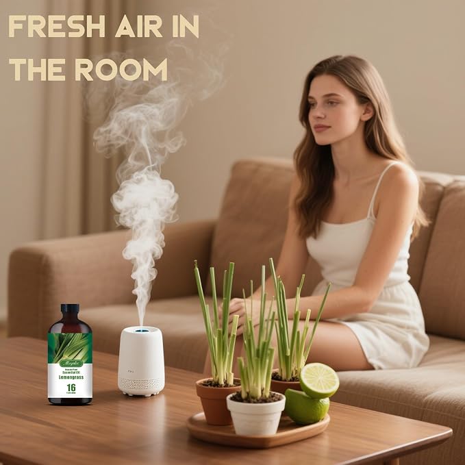 Lemongrass Essential Oil - Lemongrass Fragrance Oil for Cleaning, Diffuser, Humidifier, DIY Soap, Candle, Massage, Home, Pest Repellent, Gift Ready – MLYNKL (16.33 fl oz / 490ml)