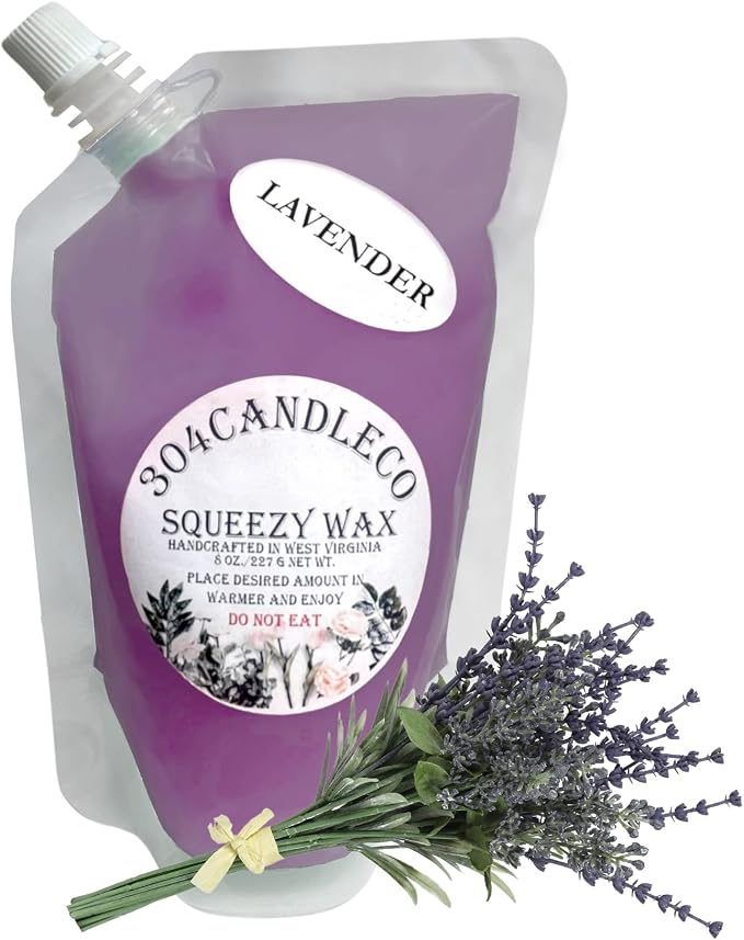 304CandleCo Large Squeeze Soy Wax Melt - 50 SCENTS! - Highly Fragrant & Hand-Crafted - Easy Mix & Match - American Made - Perfect for Wax Warmers (3oz, Lavender Eucalyptus)
