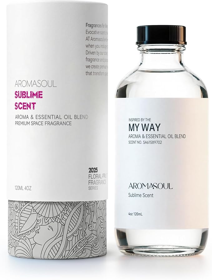 Hotel Diffuser Oil Inspired by My Way Scent - Premium Fragrance Oil for Ultrasonic and Waterless Diffuser - 120 mL, 4 fl oz